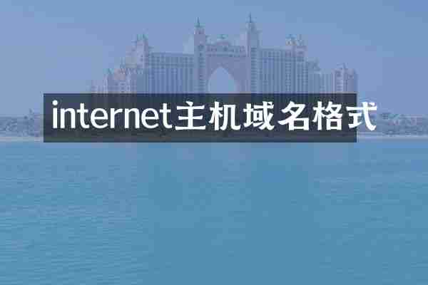internet主机域名格式