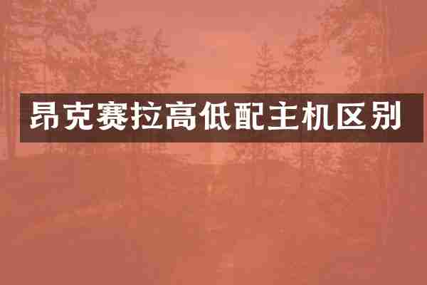昂克赛拉高低配主机区别