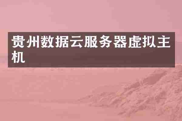 贵州数据云服务器虚拟主机