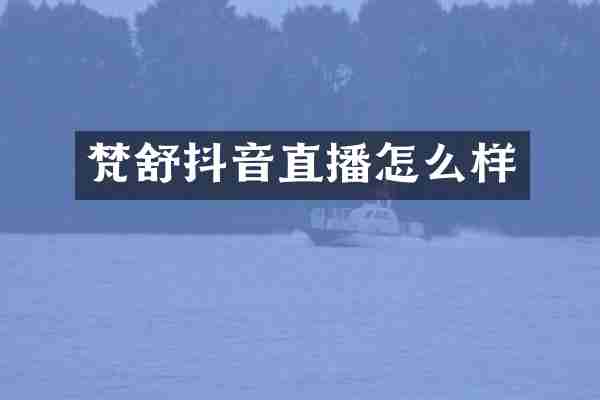 梵舒抖音直播怎么样