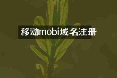 移动mobi域名注册