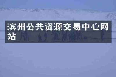 滨州公共资源交易中心网站