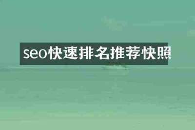 seo快速排名推荐快照