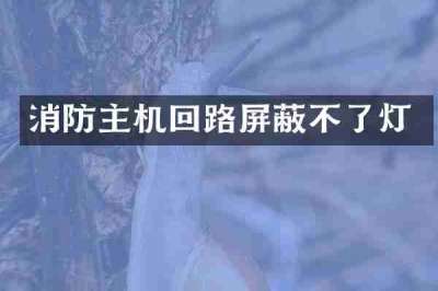 消防主机回路屏蔽不了灯