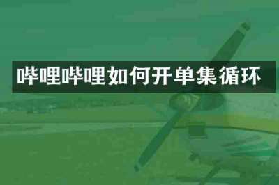 哔哩哔哩如何开单集循环