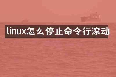 linux怎么停止命令行滚动