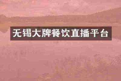 无锡大牌餐饮直播平台