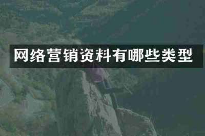 网络营销资料有哪些类型