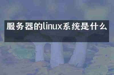 服务器的linux系统是什么版