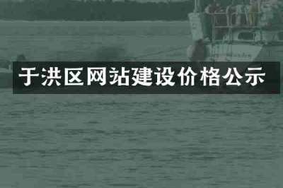 于洪区网站建设价格公示