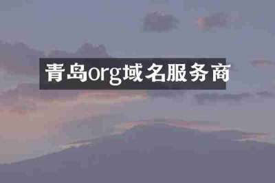 青岛org域名服务商