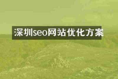 深圳seo网站优化方案