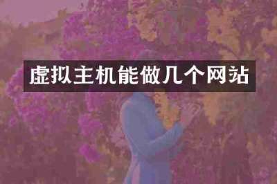虚拟主机能做几个网站