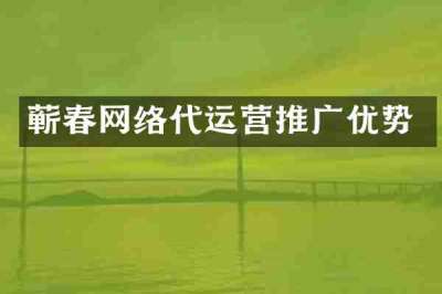 蕲春网络代运营推广优势