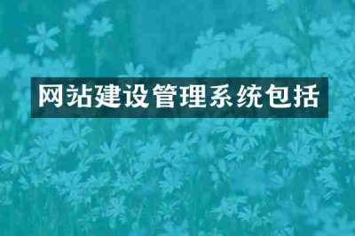 网站建设管理系统包括