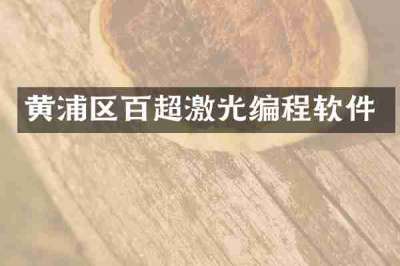 黄浦区百超激光编程软件