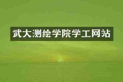 武大测绘学院学工网站