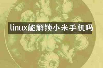 linux能解锁小米手机吗