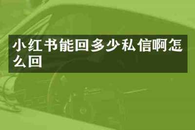 小红书能回多少私信啊怎么回