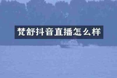 梵舒抖音直播怎么样