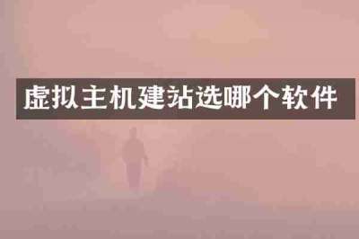 虚拟主机建站选哪个软件