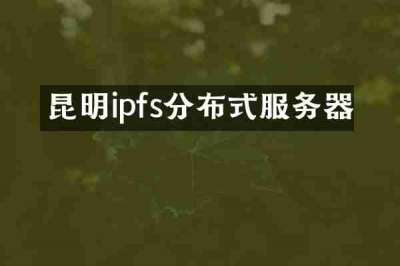 昆明ipfs分布式服务器