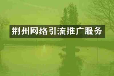 荆州网络引流推广服务
