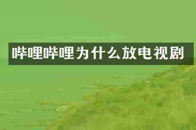 哔哩哔哩为什么放电视剧