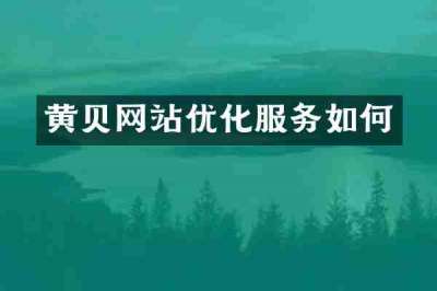 黄贝网站优化服务如何