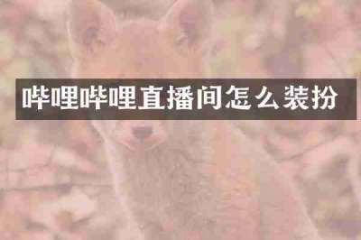 哔哩哔哩直播间怎么装扮
