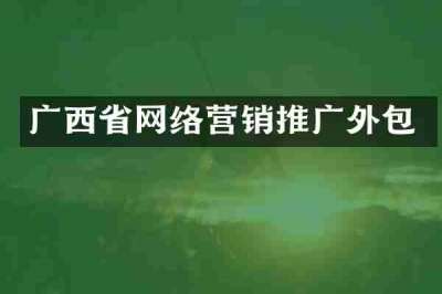 广西省网络营销推广外包