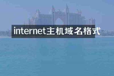 internet主机域名格式