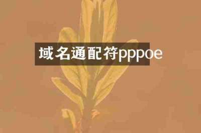 域名通配符pppoe