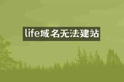 life域名无法建站