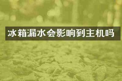 冰箱漏水会影响到主机吗