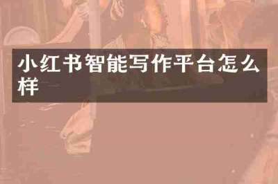 小红书智能写作平台怎么样