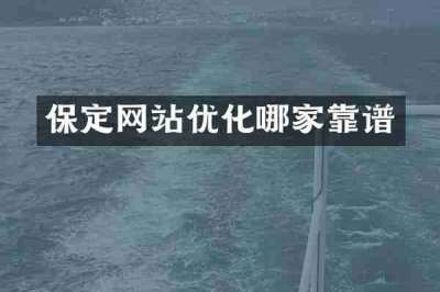 保定网站优化哪家靠谱