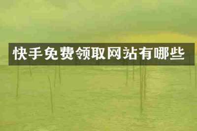 快手免费领取网站有哪些