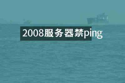 2008服务器禁ping