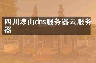 四川凉山dns服务器云服务器