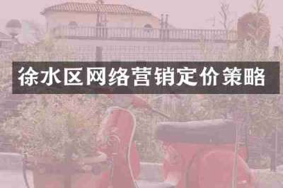 徐水区网络营销定价策略