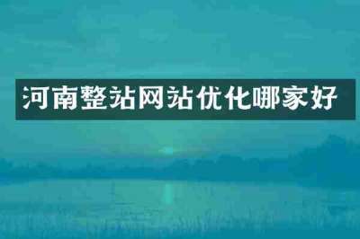 河南整站网站优化哪家好