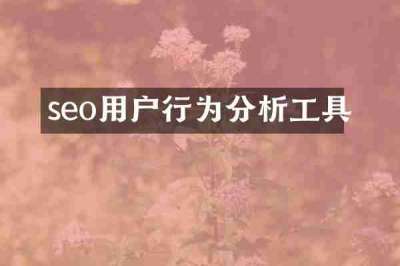 seo用户行为分析工具