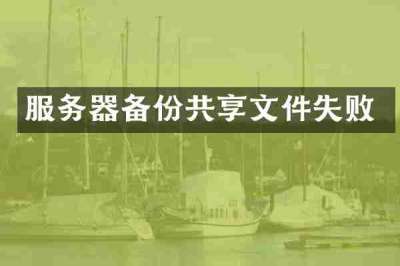 服务器备份共享文件失败