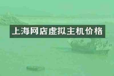 上海网店虚拟主机价格