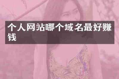 个人网站哪个域名最好赚钱