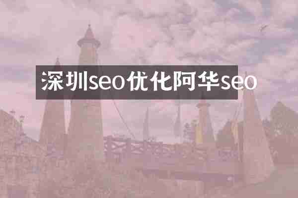 深圳seo优化阿华seo