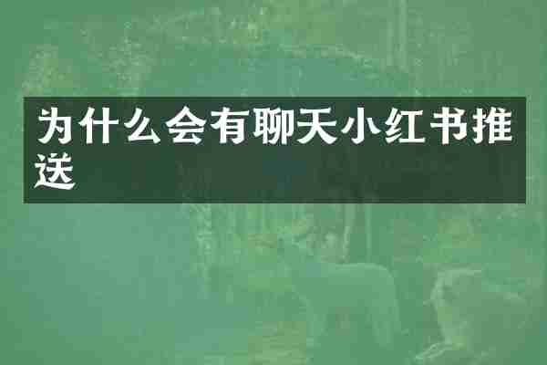 为什么会有聊天小红书推送