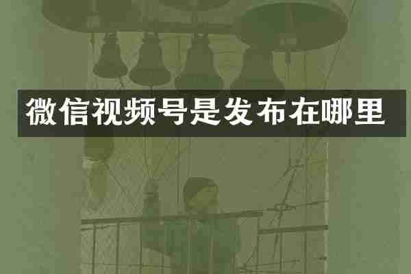 微信视频号是发布在哪里