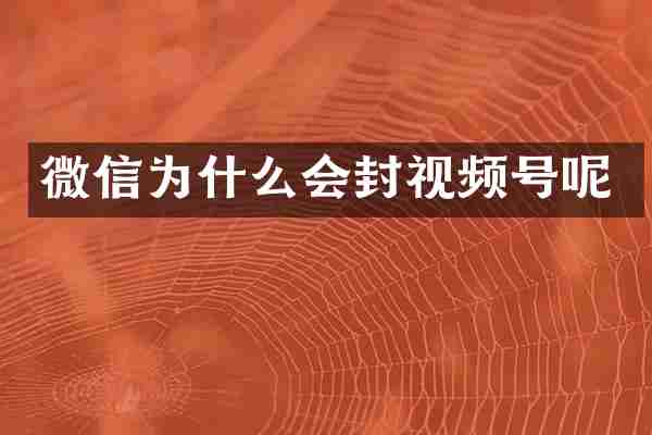微信为什么会封视频号呢